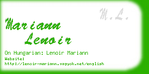 mariann lenoir business card